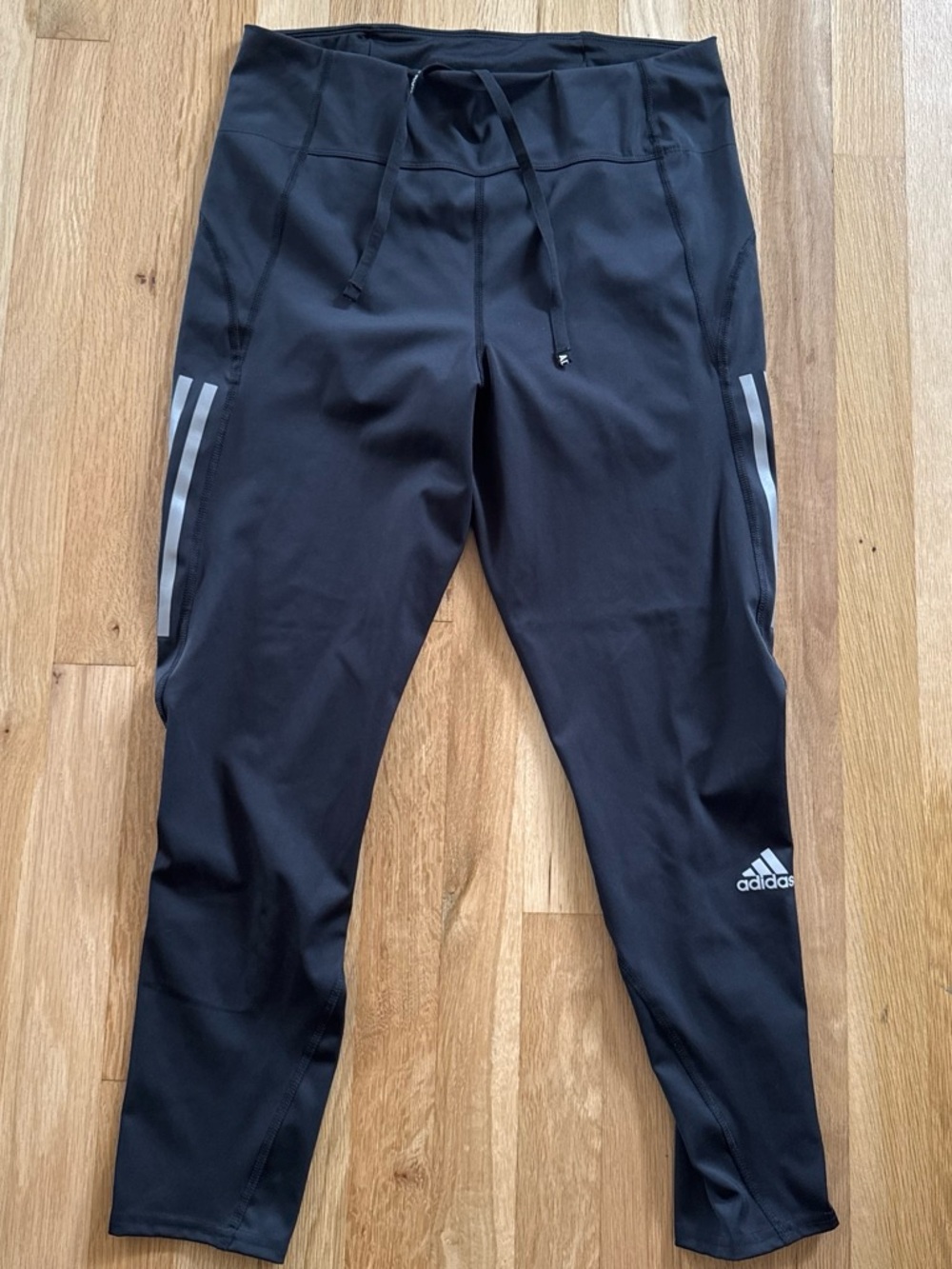Adidas Black Athletic Running Leggings - Picture 1 of 3